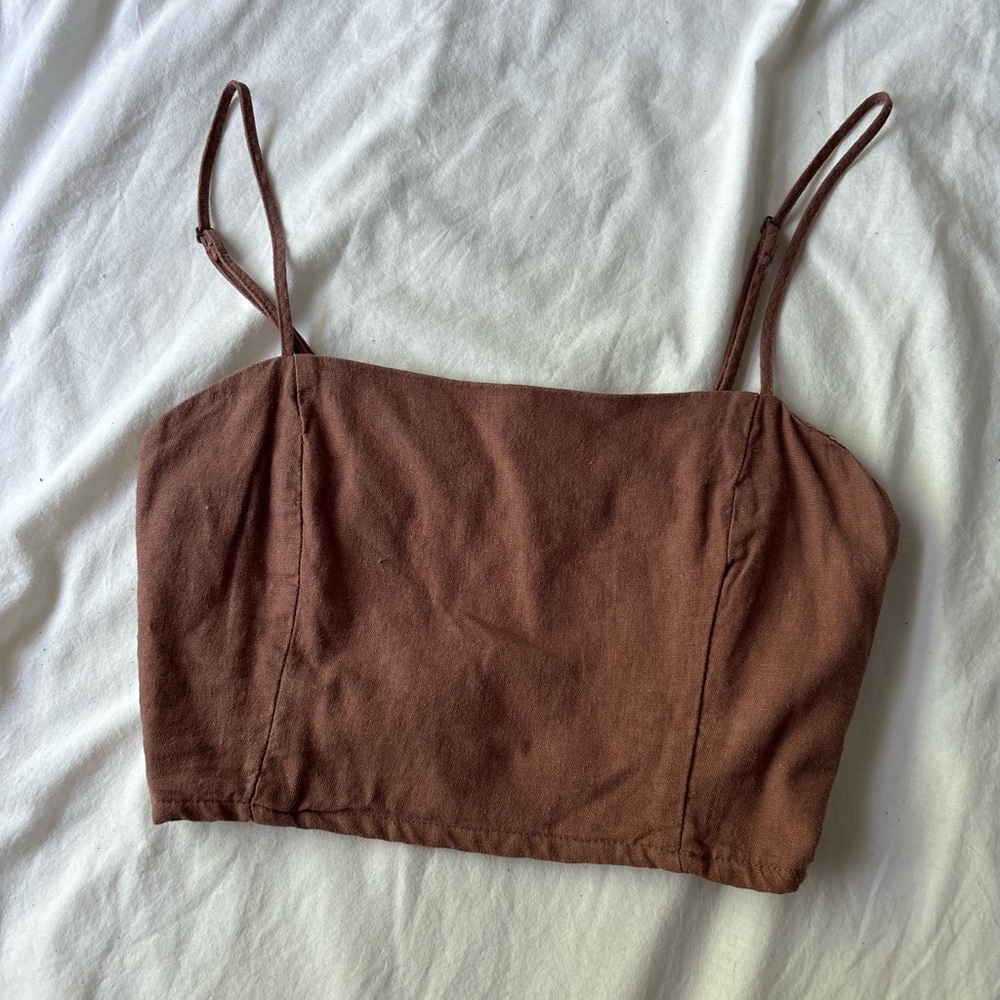 Brown Women's Crop Top